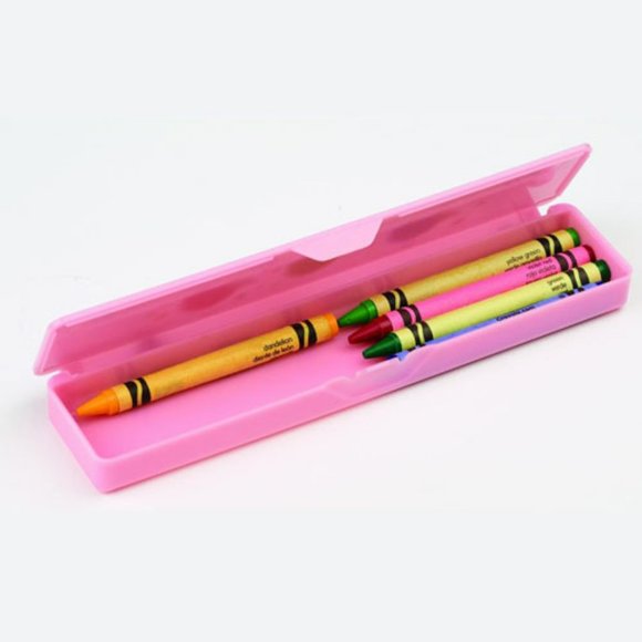 Pink Hedgehog Pencil Case Sugar Booger Hinged Plastic Box NEW NIP Rosy Shade - Picture 4 of 9